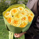 Golden Garden Roses Mono Bouquet