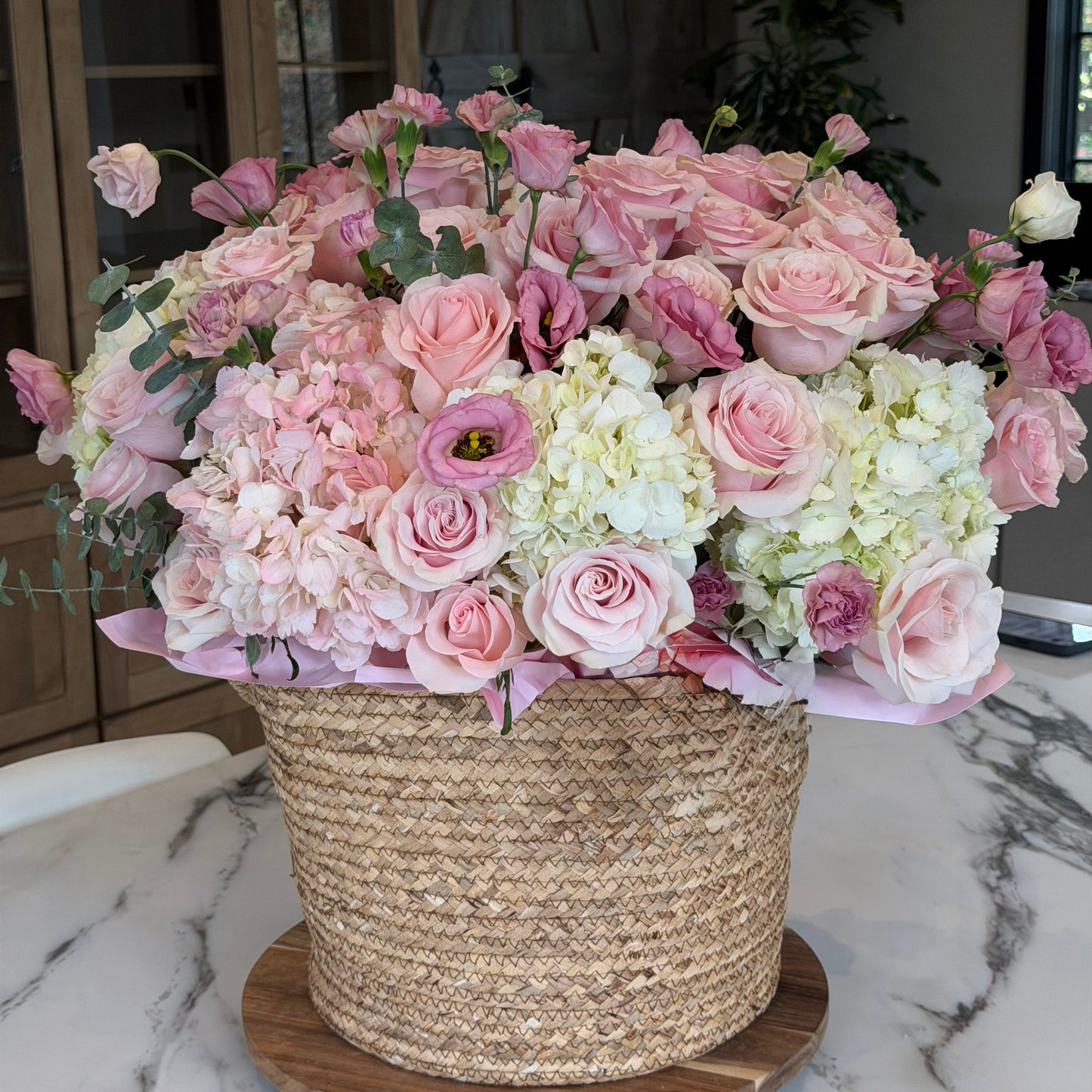 Box & Basket Arrangements - Soft Blush