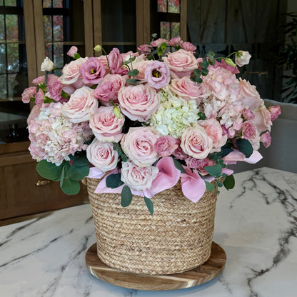 Box & Basket Arrangements - Soft Blush