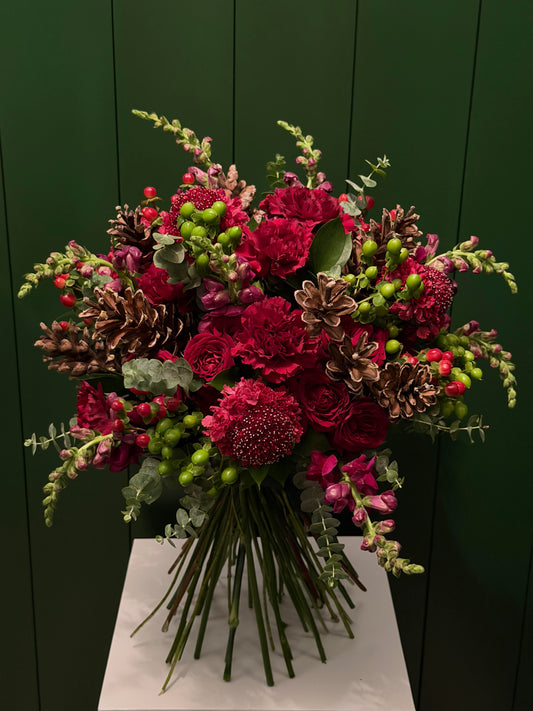Mixed Flower Bouquets - Winter Berry Luxe
